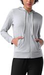 Pioneer Camp Women's Thin Zip Up Hoodie Lightweight Hooded Sweatshirts Pockets Zipper Front Sweat Jacket Sports Running