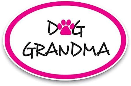 Magnet Me Up: Dog Grandma Pink Oval Magnet Decal - 4x6 Inches - Heavy-Duty Automotive Magnet - Proudly Display Your Dog Grandma Status - Ideal for Cars, Trucks, SUVs