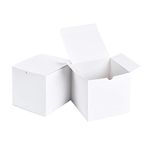 SHIPKEY 10pcs White Cardboard Gift Boxes with lids |6x6x6inch Square Boxes | Medium Gift Boxes Suitable for Party, Wedding, Christmas, Holidays, Birthdays and All Other Occasions