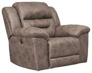 Signature Design by Ashley Stoneland Contemporary Power Rocker Recliner, Light Brown