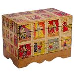 NOVICA Day of The Dead Wood Jewelry Box, Multicolor, 'Day of The Dead Lottery'