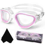 Adult Swimming Goggles,Polarized Open Water Goggles Swimming Anti Fog UV Protection No Leakage Clear Vision Easy to Adjust for Adults Men Women Teenagers