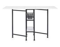 Sew Ready 13378 Standing 36-Inch Fixed Height Craft/Cutting Table with Storage Baskets, Charcoal/White