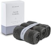 Lincove 100% Turkish Cotton Luxury Face Towels for Bathroom (Set of 3) - Premium Quality Small Towels 600 GSM, Highly Absorbent & Eco Friendly - 12"x19.5" Made in Turkey