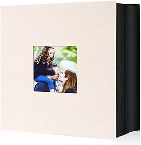 Benjia Photo Album 6x4 Slip in, Linen Extra Large Capacity 1000 Pockets Photo Albums Holds Landscape and Portrait 10x15cm Picture Beige