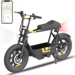 Gyrocopters Vortex Electric Bike for Adults | UL2272 Safe EBike | 470W Peak Motor 16x3 Inch Wear Resistant Fat Tires | Speed Upto 32Km/h Range Upto 28Km | Retro Fun Large Storage E-Bike
