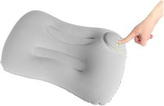 Brienstripe Polyester Comfort Ultralight Inflatable By Pressing Air Pillow - Compact, Ergonomic Pillow For Neck Head Lumbar Support For Travel, Camping, Home, Office.(Multicolor)