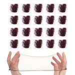 Prasacco Bun Nets,20 Pcs Individual Package Invisible Hair Nets 20 Inch Reusable Nylon Hair Nets for Buns Invisible Elastic Edge Mesh for Ballet Bun Sleeping Women Wig Brown