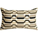 PILLOW DÉCOR Waverly New Twist Caviar 12x20 Outdoor Pillow