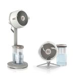 Shark FlexBreeze Pro Mist Cordless Indoor & Outdoor Fan with Outdoor Misting System, Up to 20m Reach, 24hr Runtime, Pedestal & Table Fan, 5 Speeds, Quiet, Remote Control, Dove FA300WHUK