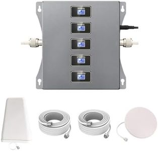 KKBSTR Amplificateur 4G Amplificateur GSM, Amplificateur de Signal 5 Bandes 800/900/1800/2100/2600MHz, Compatible avec Tous Les Opérateurs