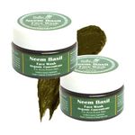 Rustic Art Organic Neem Basil Face Wash Concentrate | Anti acne, sulphate free cleanser for women & men | 50 g (Pack of 2)