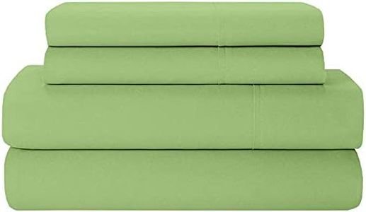 Bedding Begs 100% Organic Bamboo, Soft & Cooling, 4 Pices Bed Sheets(1 Flat Sheet and 1 Fitted Sheet 8" Deep Pocket with 2 Pcs Pillow Cover Set (17"x27") King Size Sage Solid