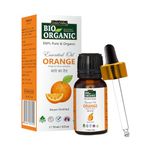 Indus Valley 100% Pure Natural & Organic, Undiluted Orange Essential Oil with Therapeutic Grade & Glass Dropper for Skin, Hair Care -15ml