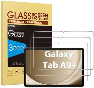 SPARIN 3 Pack Screen Protector for Samsung Galaxy Tab A9 Plus 11 Inch 2023, Tempered Glass Tablet Screen Protector for Galaxy Tab A9+ 5G (SM-X210/X216/X218), Case Friendly, Anti Scratch