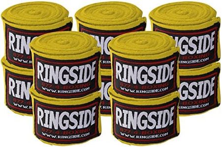 Ringside Mexican Style Boxing Hand Wraps (5 Pairs Pack), Gold , 180"
