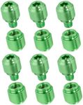 Compatible for Benchmade Bugout 535/535S/535GRY-1 Titanium Thumb Studs (6-Pack) - Anodized Green Replacement Set