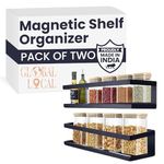 GLOBAL LOCAL Magnetic Shelf/Organiser for Fridge Decoration Items Fridge Side Storage Rack Washing Machine Organizer Rack Storage Shelf Fridge Accessories Items(Pack of 2)