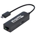 Plugable USB C to Ethernet Adapter 2.5Gb with 100W USB-C PD Charging, 2.5 Gigabit Type C USB Ethernet Adapter for Windows, MacBook, Chrome, iPad, Surface, XPS, Thunderbolt 4, USB4 (USBC-E2500PD)