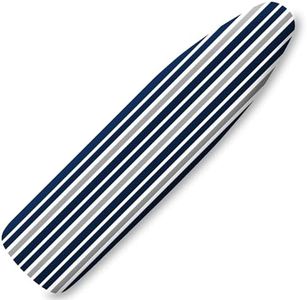 Extra Thick Ironing Board Cover and Pad, Navy Blue and Gray Stripes 15x54 Ironing Board Cover, Resist Scorching and Staining,Elastic Edges,Striped Boho Minimalist Modern