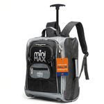 Aerolite MiniMAX 30L EasyJet 45x36x20 Maximum Size Cabin Hand Luggage Under Seat Trolley Backpack Carry On Cabin Hand Luggage Bag with 2 Year Warranty Black