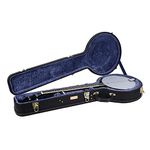 Crossrock Wood Case for 12.5'' Openback Banjos-Black (CRW620OBJBK)