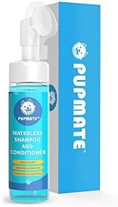 PUPMATE Paw Cleaner, No-Rinse Waterless Shampoo Dogs Cats Feet Cleaning Silicone Pet Grooming Brush, Rose Scent, 6.8 oz, Unique Design Pet Shampoo