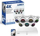 Lorex 4K+ 16 Channel (8 Wired + 8 Fusion Wi-Fi) 2TB NVR System | 7 White 4K Dome Cameras (No Cables) | Smart Security Lighting | Person & Vehicle Detection | Color Night Vision | IP67 Weatherproof