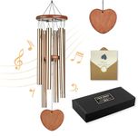 YITGOG Wind Chimes, Large Aluminum Wind Chimes Outdoor for Patio Porch Garden Backyard, Memorial Wind Chimes Best Gifts for Mom Grandma Husband Memorial Gifts (Gold, 30)