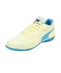 Puma Unisex-Kids TRUCO III Jr Fresh Yellow-Bleu Azur-White Football Shoe - 1UK (10693501)