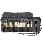 AGARO Makeup Brush Set With PU Leather Case (32 Pieces), Black