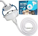 5-MinutePetBath Quick and Gentle Dog Shower Attachment for Shower Head, Portable Pet Wash Station, Dog Washing Kit, Pet Shower Attachment, Dog Shower Head, Shower Hose Attachment, Dog Washing - Clear