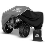 Tokept ATV Cover Waterproof, Heavy Duty 4 Wheeler Cover 86 Inch All Weather Protection Windproof Quad Cover, for Polaris Can am Kawasaki Honda Yamaha Suzuki (XXL)