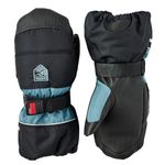 Hestra CZone Kids Gloves (2-11Y), Waterproof, Windproof and Insulated Gloves for Alpine Skiing and Cold Weather Play, Black/Petrol, 4
