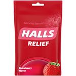 Halls Triple Action Strawberry Cough Drops, 30 ct (Pack of 1)