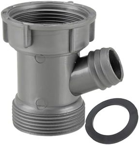 Kitchen Sink Drain Pipe Adapter Y-Shaped Strainer Connector Waste Outlet,1-1/2'' Dishwasher Drain Hose Adapter with Gaskets Waste Outlet Sink Drain Hose Adapter for Tubular Drain Applications(Gray)