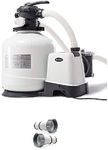 Intex Pool Sand Filter Pump w/ Automatic Timer & Replacement Hose Adapter