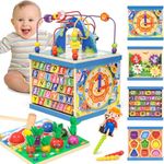 Atoylink Wooden Baby Activity Cube 