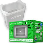 SiftEase Litter Box Cleaner Litter Sifter - Works with Any Cat Litter Box, Fast Cleaning, Eliminate Odors, Simply Pour into XL Litter Scoop, Reduce Waste, Reuse Litter