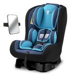 Lifelong Car Seat for Baby with Rear Facing Back Seat Mirror 0 to 7 Years, ECE Certified - 3 Recline Position with Super Comfy Soft Cushion & 5 Point Harness for Child Safety -Blue & Grey