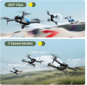 Holy Stone HS290 Foldable Drone – 1080P HD Camera, RC Quadcopter, 2 Batteries, Blue