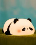 SKYTONE Cute Panda Night Light for Kids,Nursery Silicone Night Light,7-Color Changing LED Lamp,Room Decor, Gifts for Toddler Children Teenage Girls Valentine's Day (Sleep Panda), White