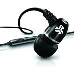 JLab J5M-BLKBLU-FOIL Audio J5M Metal Earbuds Style Headphones w/ Mic Black/Blue