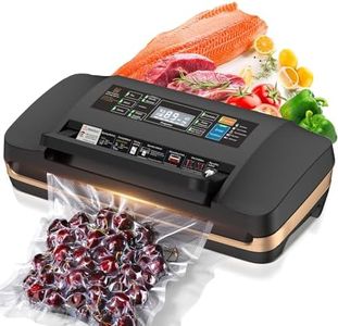 Bilmoon 10Modes High Performance Vacuum Sealer Machine B629,Starter Kit with 10 Pre-cut Bags,95Kpa Suction,with Dry & Moist Modes,No Leaks Airtight,No Mess,One-Touch