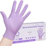 SwiftGrip Disposable Nitrile Exam Gloves, Meduim, 50ct Box, 3-mil, Lilac Gloves Disposable Latex Free, Powder Free Gloves for Cooking, Cleaning, Examination