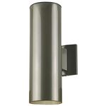 6797500 Two-Light Outdoor Wall Fixture, Polished Graphite Finish on Steel Cylinder