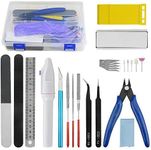 BGTXINGI 24PCS Modeler Basic Tools Craft Set Gundam Model Tools Kit for Model Assemble Car Model Building Repairing and Fixing Kit