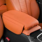 CXZTY Car Armrest Box Booster Pad for Mazda MX-5 MX5 Miata Roadster (Type ND NC NB NB-FL NA), Memory Foam Car Arm Rest Padded Cover Car Interior Accessories,Orange, normal