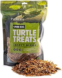 Fluker's Grub Bag Turtle Treats, Insect Blend, High Protein Freeze Dried River Shrimp, Crickets, and Mealworms, For Aquatic Turtles, Amphibians, and Reptiles, 6 oz