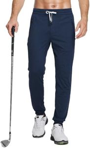 M MAELREG Joggers for Men Athletic Tapered Track Pants Mens Sweatpants with Zipper Pockets Training Running Workout Cobalt Heather